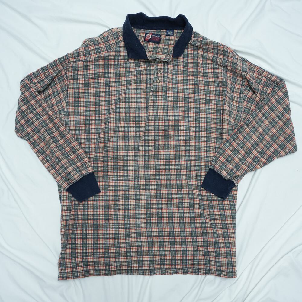 Vintage International Trading Company Plaid Rugby Shirt Mens XL Cotton